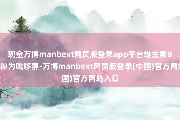 现金万博manbext网页版登录app平台维生素B6也被称为吡哆醇-万博manbext网页版登录(中国)官方网站入口