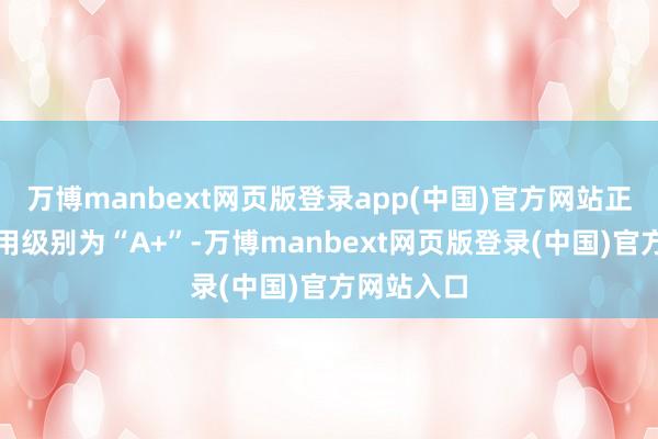 万博manbext网页版登录app(中国)官方网站正川转债信用级别为“A+”-万博manbext网页版登录(中国)官方网站入口
